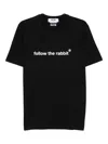 Msgm Rabbit Graphic Print Crew Neck T-shirt In Black