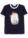 Msgm T-shirt Mit Grafischem Print In Blau