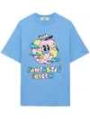 Msgm Graphic-print T-shirt In Blue