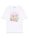 Msgm T-shirt Mit Grafischem Print In Weiss