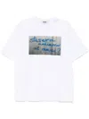 Msgm T-shirt Mit Grafischem Print In Weiss