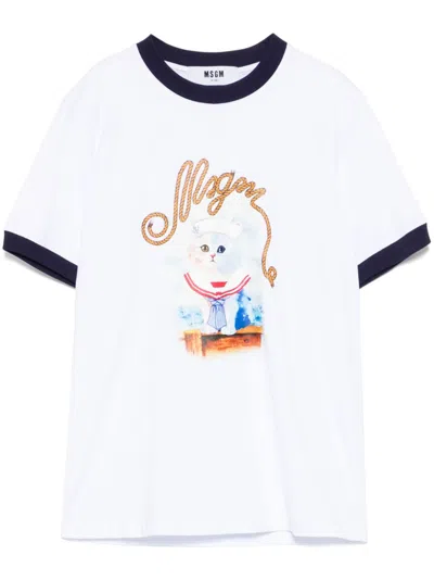MSGM GRAPHIC PRINT T-SHIRT
