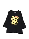 Msgm Graphic-print Top In Black