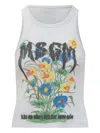 Msgm Graphic-print Top In White