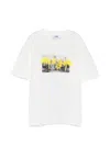 Msgm Graphic Print T-shirt In White