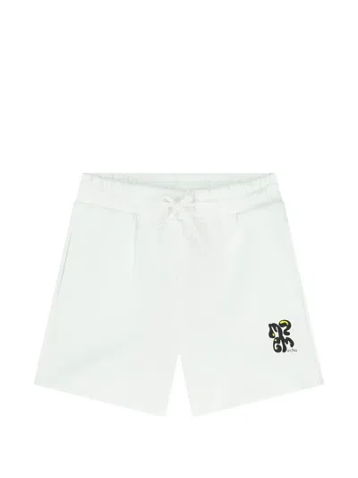 Msgm Kids' Graphic Shorts In White