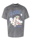 Msgm Graphic T-shirt In Gray