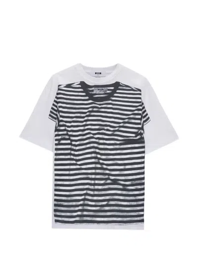 Msgm Graphich-print T-shirt In Black