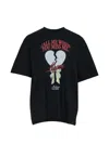 Msgm Graphic-print Cotton T-shirt In Black