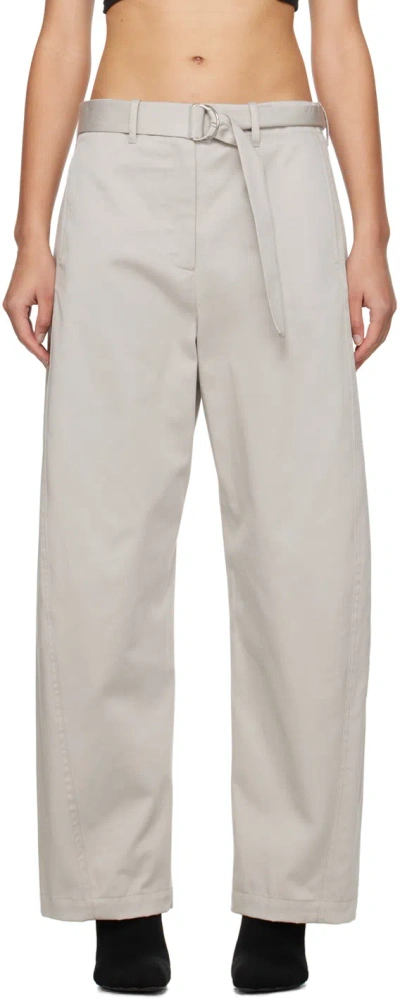 MSGM GRAY PARACHUTE TROUSERS