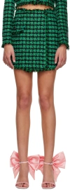 Msgm Green Frayed Skort In 36 Green