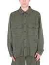 Msgm Green Oversized Shirt In Green