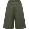 MSGM GREEN SHORTS FOR BOY WITH LOGO
