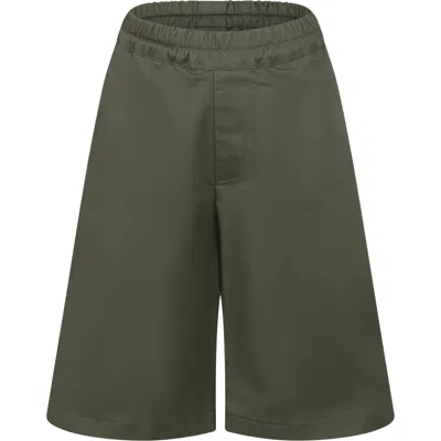 Msgm Kids' Green Shorts For Boy With Logo