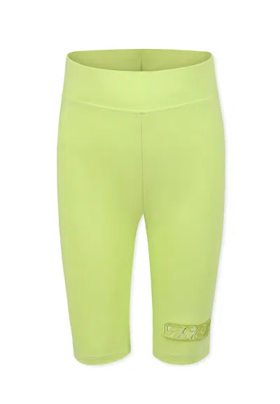 Msgm Kids' Green Shorts For Girl With Logo