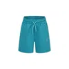 Msgm Logo-print Shorts In Green