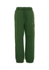 Msgm Green Sweatpants For Kids With Logo In Green