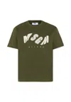 Msgm Logo T-shirt In Green