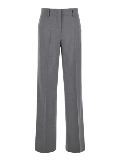 MSGM GREY BELT LOOPS PANTS
