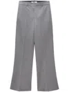 Msgm Tailored High-waisted Straight Leg Trousers In Grey