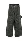 Msgm Leopard-print Trousers In Gray