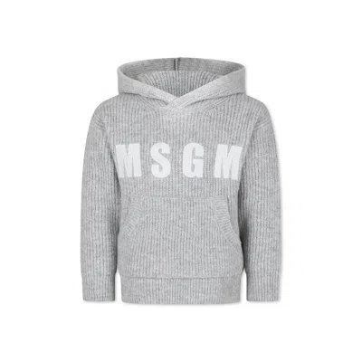 Msgm Grey Sweater For Kids
