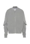 Msgm Pocket Bomber Jacket In Gray