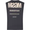 Msgm Grey Tank Top For Boy With Logo And Writing In Piombo