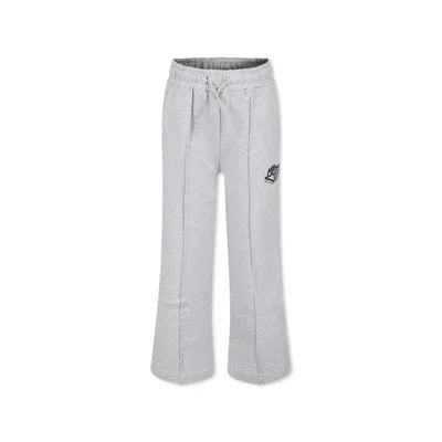 Msgm Kids' Grey Trousers For Boy With Logo