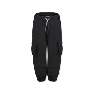 Msgm Kids' Grey Trousers For Boy With Logo