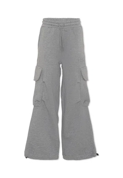 MSGM GREY TROUSERS FOR GIRL WITH LOGO