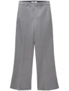 Msgm Tailored High-waisted Straight Leg Trousers In Gray