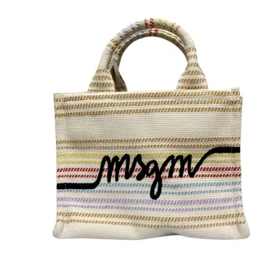 Pre-owned Msgm Handbag Shoulder Bag () In Sand