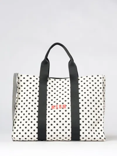 Msgm Handbag Woman Color Black In Purple