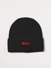 Msgm Hat In Wool Blend In Black