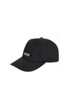 Msgm Cotton Baseball Cap In Black