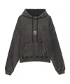 Msgm Helmet Print Drawstring Hoodie In Black