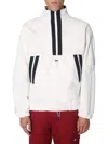 Msgm High-collar Oversized Sweatshirt With Graphic Design In White