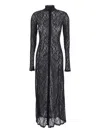Msgm High-neck Maxi Dress In Black