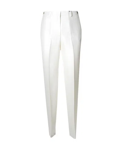 Msgm High-rise Tailored Trousers In White