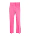 Msgm High-waist Cropped Trousers In Pink