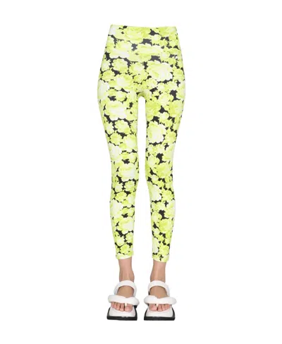 MSGM HIGH-WAIST FLORAL LEGGINGS