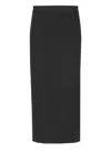 Msgm High-waist Logo-jacquard Midi Skirt In Black