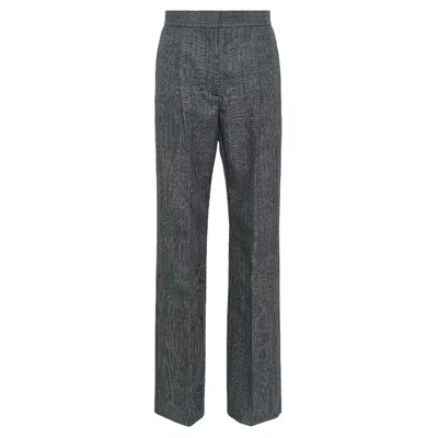 Msgm High Waist Pants In Gray