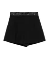Msgm Tailored Black Bermuda Shorts With High Waist In Black