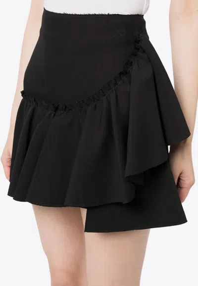 MSGM HIGH-WAIST RUFFLED MINI SKIRT
