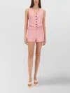 Msgm High Waist Shorts Belt Loops