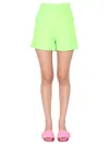 Msgm Denim Shorts In Green