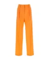 Msgm High-waist Straight-leg Trousers In Orange