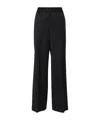 Msgm High-waist Straight-leg Trousers In Black